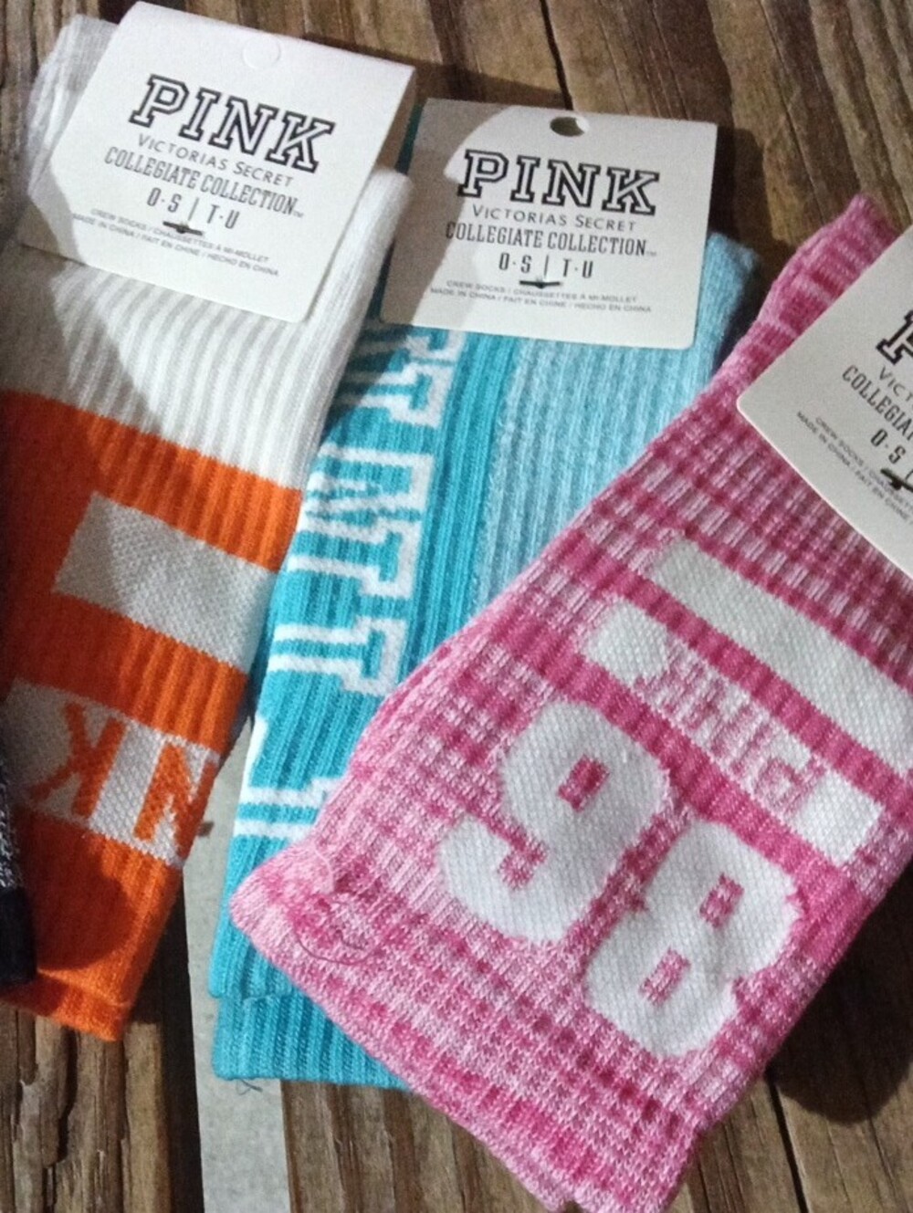 PINK Victoria's Secret Men's Ribbed Knee High Socks - Assorted Colors (5 Pack) - Picture 3 of 6